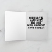 LA CONSTIPATION N'EST PAS UNE CARTE D'ANNIVERSAIRE (Intérieur)