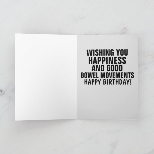 LA CONSTIPATION N'EST PAS UNE CARTE D'ANNIVERSAIRE (Intérieur)