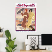 La Coquette Umbrella Girl Poster (Thuiskantoor)