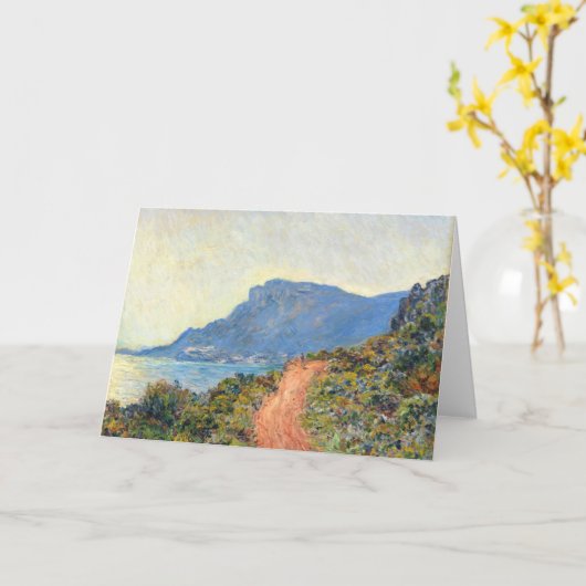 La Corniche bij Monaco door Claude Monet Kaart (Gele Bloem)