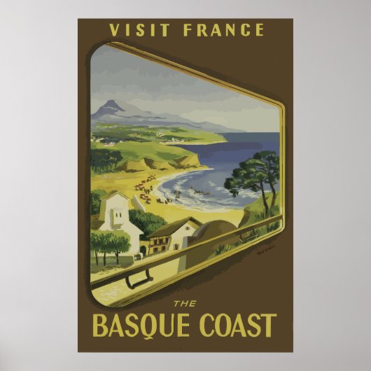 La Côte Basque, France Poster Vintage voyage (Devant)
