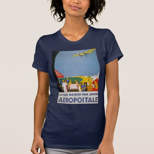 La Cote Basque Par Avion T-shirt (Voorkant)
