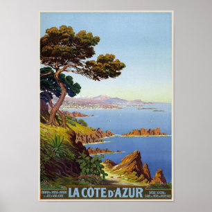 La Côte d'Azur France Poster vintage 1920