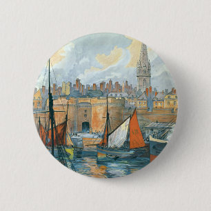 La Côte d'Émeraude Ronde Button 5,7 Cm
