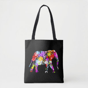 La couleur a éclaboussé le sac fourre-tout à
