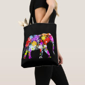 La couleur a éclaboussé le sac fourre-tout à (De près)