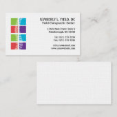 La couleur bloque des cartes de visite de (Devant / Derrière)