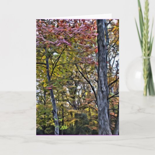 La couleur dans des cartes d'arbres (Devant)