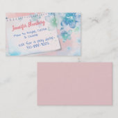 La couleur d'eau fleurit la carte de maman (Devant / Derrière)