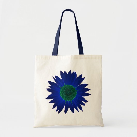 La couleur du sac fourre-tout à tournesols - bleu (Devant)