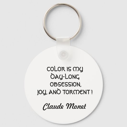 La couleur est ma citation d'obsession porte-clés (Recto)