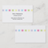 La couleur simple moderne ajuste le carte de (Devant / Derrière)