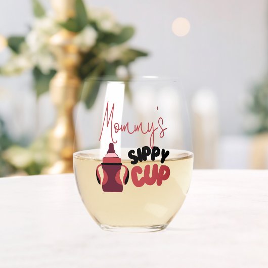 La Coupe Sippy de maman Drôle Verre Stemless (Insitu (Mariage))