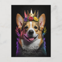 La Couronne de Corgi - Carte postale de l'art du c