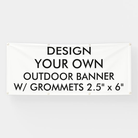 La coutume a personnalisé 2,5' x 6" bannière (Horizontal)