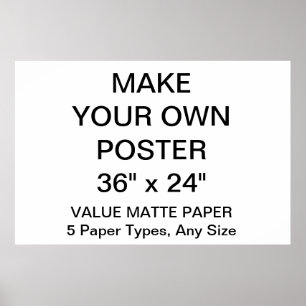 La coutume a personnalisé 36" x 24" affiche de