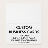 La coutume a personnalisé les cartes de visite (Extérieur déplié)