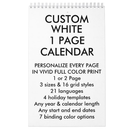 La coutume a personnalisé petit 11"" calendrier de (Protection)