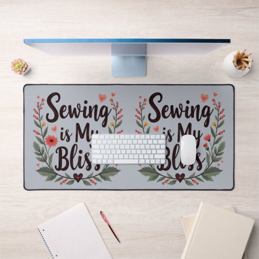 La Couture Est Ma Belle Typographie Florale (Bureau 1)