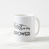 La couture est ma tasse de café de super pouvoir (Devant droit)