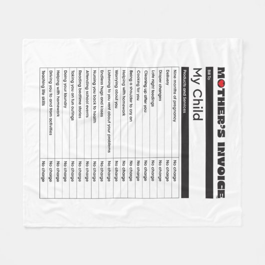 La couverture de la facture de la Fête des Mères - (Devant (Horizontal))