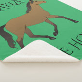 La couverture de sherpa à la sauge à cheval. (3/4)