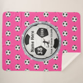 La couverture du football de peluche de filles a (Devant (Horizontal))