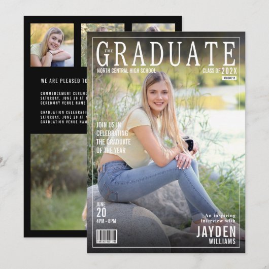 La couverture du magazine The Graduate Invitation (Devant / Derrière)