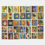 La couverture en polaire Patchwork de fruits (Devant (Horizontal))