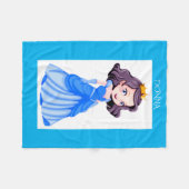 La couverture en toison princesse. Nom personnalis (Devant (Horizontal))