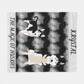 La couverture Huskies avec un nom personnalisé. (Devant (Horizontal))