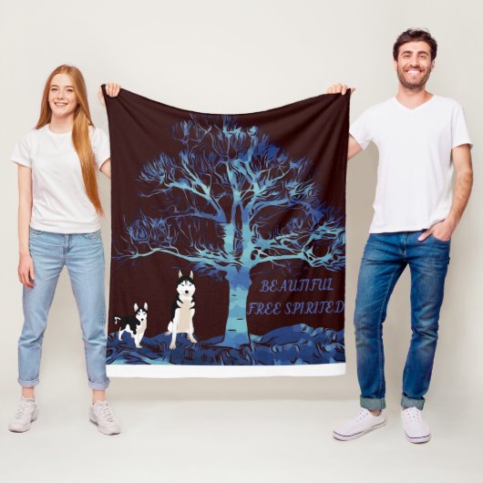 La couverture Huskies en noir et bleu. (En situation)