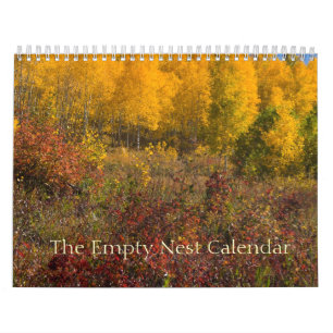 La couverture vide d'automne de calendrier de nid
