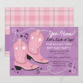 La cow-girl initialise des invitations de fête (Devant / Derrière)