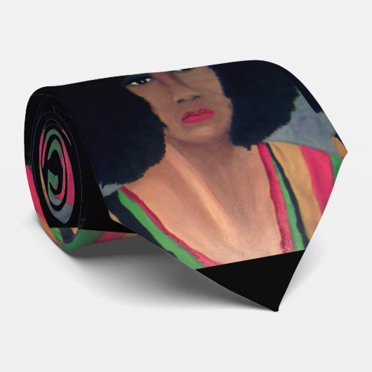 LA cravate AFRO "DES ANNÉES 70" (Roulé)