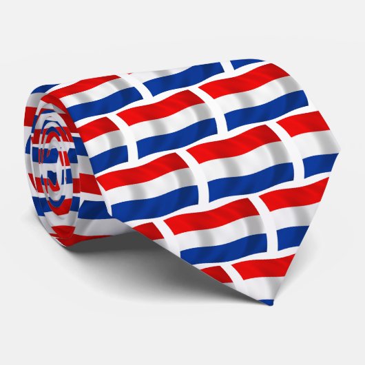 La cravate au drapeau des Pays-Bas (Roulé)