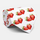 La Cravate aux fraises aquarelles (Roulé)