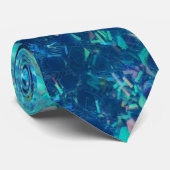 La cravate bleue de parties scintillantes de (Roulé)