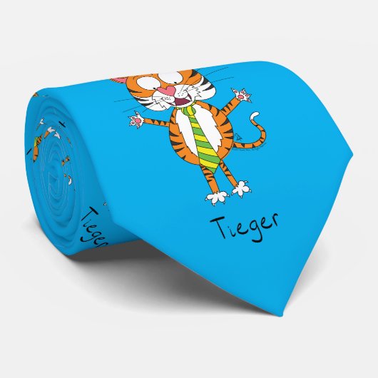 La Cravate de Tieger Tiger Big Cat Funny (Roulé)