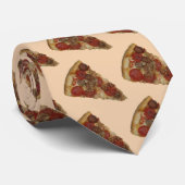 La cravate de tranche de pizza ! Chargé avec tout (Roulé)