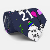 La cravate des hommes de chien de caniche (Roulé)