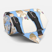 La cravate des hommes de couples de mariage (Roulé)