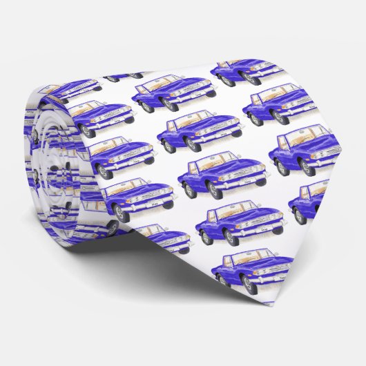 La cravate des hommes de mâle de Triumph, bleue (Roulé)