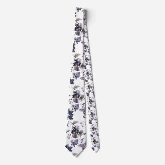 La cravate des hommes floraux pourpres d'aquarelle (Devant)