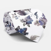La cravate des hommes floraux pourpres d'aquarelle (Roulé)