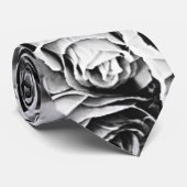 la cravate des hommes noirs et blancs de rose (Roulé)