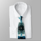 La cravate des hommes occidentaux bleus de motif (Attaché)