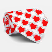 La cravate des hommes rouges de coeurs de (Roulé)