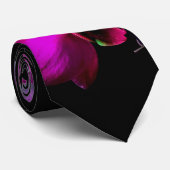 La cravate d'orchidée des hommes roses de cravate (Roulé)