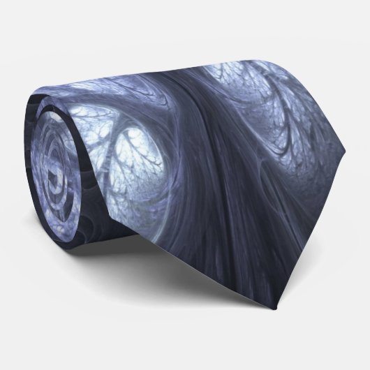 La cravate hantée de fractale de forêt (Roulé)